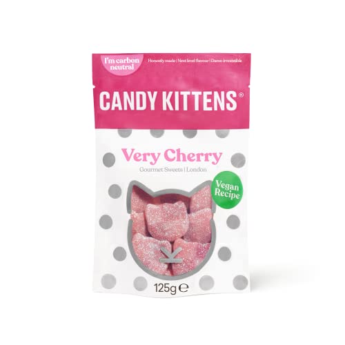 Candy Kittens Vegane Süßigkeiten, mit Fruchtsaft und natürlichen Inhaltsstoffen, große Geschmacksrichtungen von kleinen Kätzchen, vegetarische Süßigkeiten – 125 g Süßigkeitenbeutel von Candy Kittens