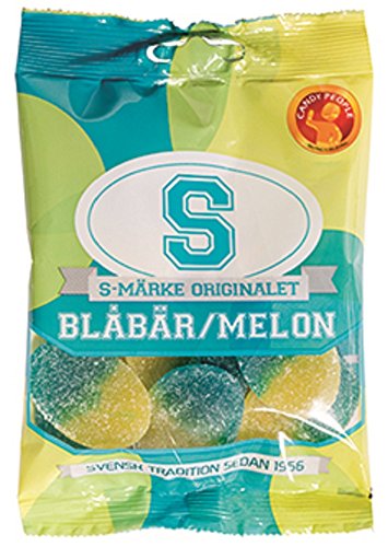 2 Beutel à 80 g Candy People S-Märke - Blåbär/Melone - Original - Schwedisch - Sauer - Heidelbeere / Melone - Weingummi - Süßigkeiten 2 Beutel à 80 g Candy People S-Märke - Blåbär/Melone - Original - Schwedisch - Sauer - Heidelbeere / Melone - Weingummi - Süßigkeiten von Candy People