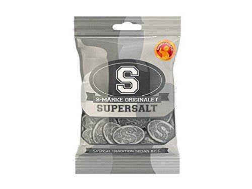 S-Märke Supersalt - Salzlakritz ORIGINAL Schwedisch, 80g Tüte von Candy People