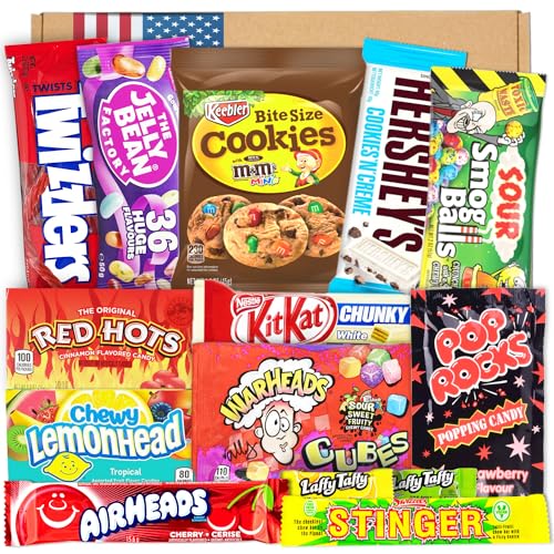 Prime USA Box | USA Import | USA Süßigkeiten | Box voller Top Produkte | ausgefallene Sweets | Geburtstag | Party | Überraschungs Geschenkbox | EM Fußball Box | Candy & Bar ® von Candy & Bar