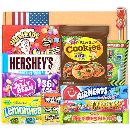 Amerikanische Süßigkeiten Box | USA American Candy Box | USA Import | Geschenkbox für Geburtstag | Party | Candy & Bar ® von Candy & Bar