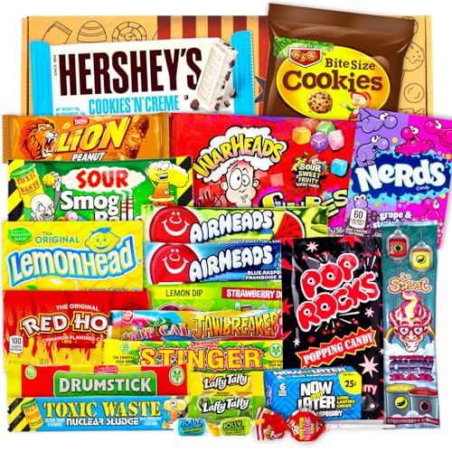 JUMBO USA Sweets Box | 21 Teile | American Candy Box | Geburtstag | Partykracher | Süßigkeiten-Sortiment | Osterbox | Sweets zum Muttertag | Candybox | Candy & Bar ® von Candy & Bar
