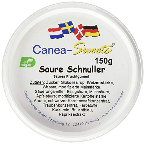 Canea-Sweets Saure Schnuller vegan, 150 g von Canea-Sweets