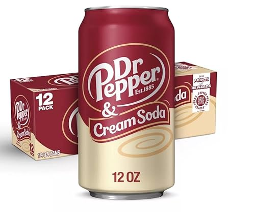 Dr Pepper Cream Soda Kohlensäurehaltiges Getränk - Erfrischungsgetränk -, 355 ml, 4260 ml, 12 Stück von Cannapla