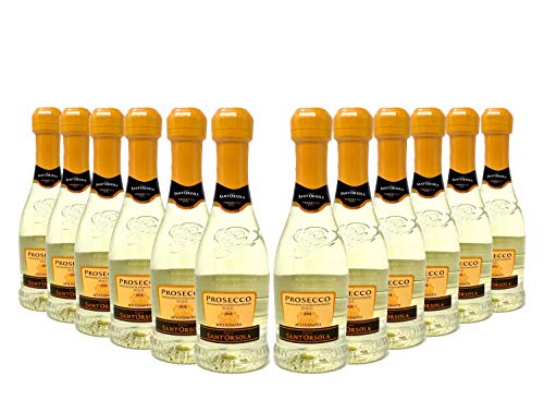 Canti - Prosecco D.O.C. Millesimato, extra trockener Wein 11%, kleine Weinflaschen, italienische Glera-Rebsorte aus Veneto, fruchtiger und blumiger Geschmack, 12x200 ml von CANTI