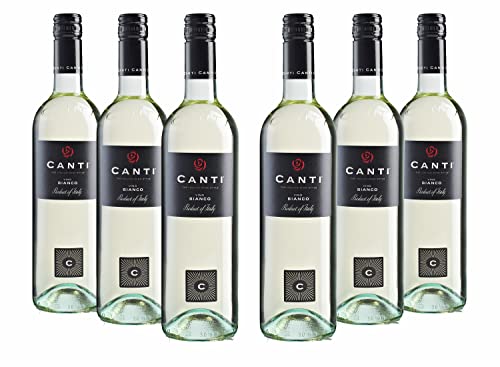 Canti - Italienischer weißer trockener Wein, mischung aus ausgewählten Trauben, fruchtiger Geschmack und frische Noten von tropischen Früchten, 6x750 ml von CANTI