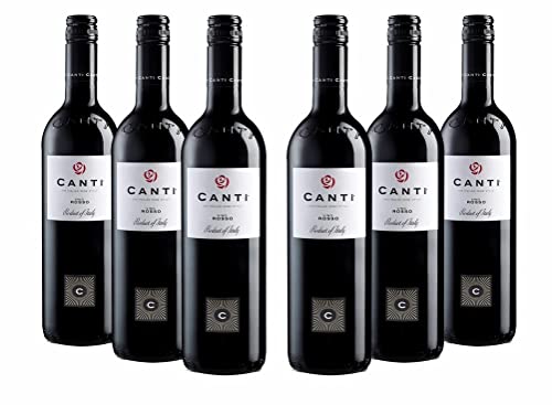 Canti - Italienischer Rotwein 12%, Mittelkörperliche Rebsortenmischung, fruchtiger Geschmack und Noten von Wildbeeren, 6x750 ml von CANTI