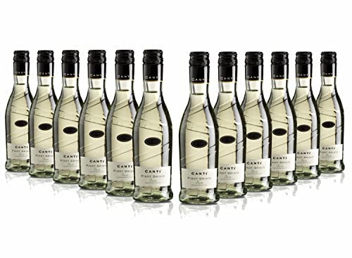 Canti Pinot Grigio Provincia di Pavia IGT - Trockener Weißwein - Babyflaschen 12 x 200ml von CANTI