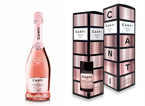 Canti - Prosecco D.O.C. Millesimato, Rosé sekt extra Trocken 11%, wein Geschenkpackung, italienische Glera und Pinot Noir Rebsorten aus Veneto, frischer und süßer Geschmack, 1x750 ml von CANTI