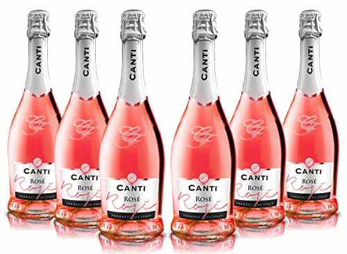Canti - Prosecco D.O.C. Cuvée, rosé Wein sekt extra trocken, italienische Glera und Pinot Noir Rebsorten aus Veneto, frischer und fruchtiger Geschmack, 6x750 ml von CANTI
