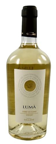 6 x Grillo Terre Siciliane IGT Luma 2021 von Cantine Cellaro im Sparpack (6x0,75l), trockener Weisswein aus Sizilien von Cantina Cellaro
