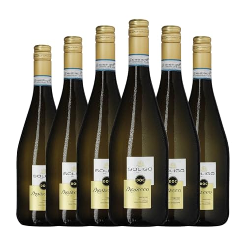 Colli del Soligo Frizzante Extra Dry Prosecco Extra Trocken Prosecco 75 cl Weißer Sekt (Karton mit 6 Flaschen von 75 cl) von Cantina Colli del Soligo