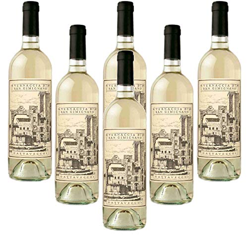 Vernaccia di San Gimignano DOCG Gattavecchi Italianischer Weißwein (6 flaschen 75 cl.) von Cantina Gattavecchi