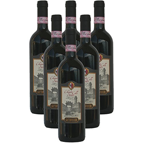 Vino Chianti Colli Senesi Docg Cantina Gattavecchi Italianischer Rotwein (6 flaschen 75 cl.) von Cantina Gattavecchi