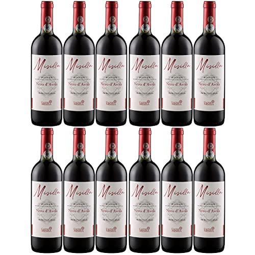 Misilla Nero d'Avola IGP Terre Siciliane Rotwein Wein Trocken Italien Inkl. FeinWert E-Book (12 x 0,75l) von Cantina Paolini