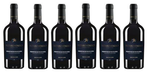 6x 0,75l - 2021er - Cantina Sava - Ritardatario - Primitivo di Manduria D.O.P. - Apulien - Italien - Rotwein trocken 6x 0,75l - 2021er - Cantina Sava - Ritardatario - Primitivo di Manduria D.O.P. - Apulien - Italien - Rotwein trocken von Cantina Sava