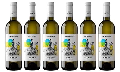 6x0,75l - Cantine Borga - Sauvignon - Trevenezie I.G.P. - Italien - Weißwein trocken von Cantine Borga