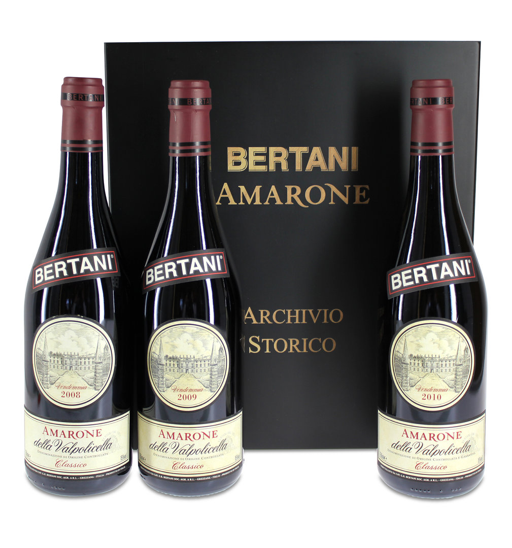 2008, 2009, 2010 Amarone della Valpolicella Classico DOCG von Bertani Domains
