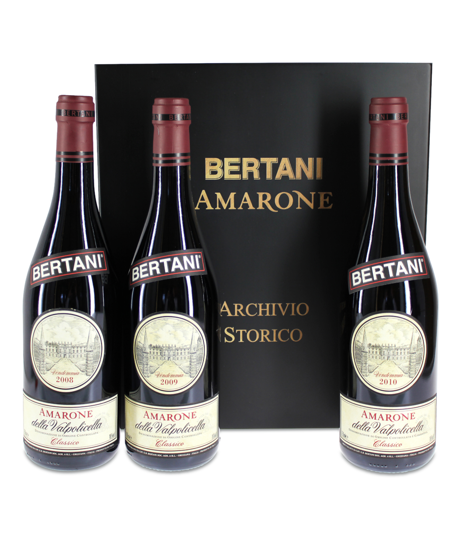 2008, 2009, 2010 Amarone della Valpolicella Classico DOCG von Bertani Domains