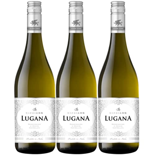 Cipriano Lugana Weißwein italienischer Wein trocken DOC Italien I Versanel Paket (3 x 0,75l) von Cantine Francesco Minini