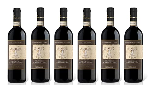 6x 0,75l - 2018er - Cantine Leonardo da Vinci - Brunello di Montalcino D.O.C.G. - Toscana - Italien - Rotwein trocken von Cantine Leonardo da Vinci