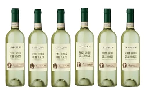 6x 0,75l - 2023er - Cantine Leonardo da Vinci - Pinot Grigio delle Venezie I.G.P. - Italien - Weißwein trocken 6x 0,75l - 2023er - Cantine Leonardo da Vinci - Pinot Grigio delle Venezie I.G.P. - Italien - Weißwein trocken von Cantine Leonardo da Vinci