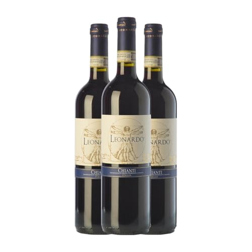 Leonardo da Vinci Leonardo Chianti 75 cl Rotwein (Karton mit 3 Flaschen von 75 cl) von Cantine Leonardo da Vinci