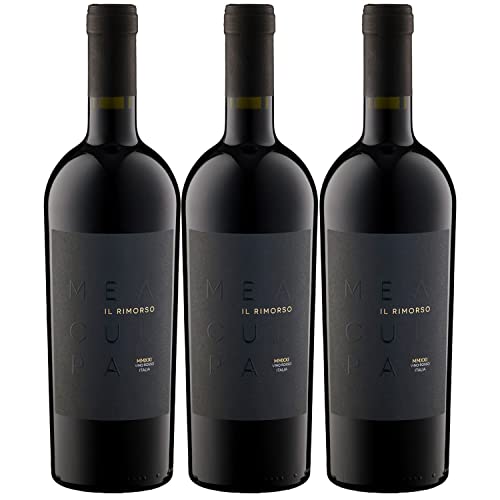 MEA CULPA Vino Rosso Il Rimorso Rotwein Wein Halbtrocken DOC Sizilien I Visando Paket (3 x 0,75l) von Cantine Minini