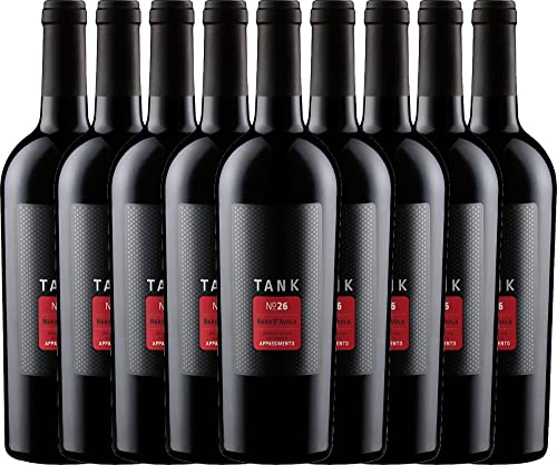TANK No 26 Nero d'Avola Appassimento von Cantine Minini - Rotwein 9 x 0,75l 2021 VINELLO - 9er - Weinpaket inkl. kostenlosem VINELLO.weinausgießer von Cantine Minini