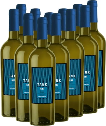 TANK No 57 Grillo Appassimento Sicilia DOC Cantine Minini Weißwein 12 x 0,75l VINELLO - 12 x Weinpaket inkl. kostenlosem VINELLO.weinausgießer von Cantine Minini