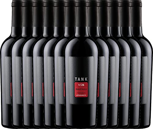 TANK No 26 Nero d'Avola Appassimento von Cantine Minini - Rotwein 12 x 0,75l 2021 VINELLO - 12er - Weinpaket inkl. kostenlosem VINELLO.weinausgießer von Cantine Minini