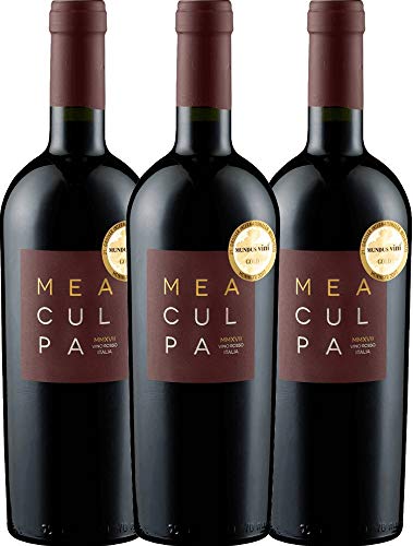 MEA CULPA Vino Rosso Italia Cantine Minini VINELLO 3er Weinpaket mit einem VINELLO.weinausgießer | halbtrockener Rotwein | italienischer Wein aus Apulien und Sizilien | 3 x 0,75 Liter MEA CULPA Vino Rosso Italia Cantine Minini VINELLO 3er Weinpaket mit einem VINELLO.weinausgießer | halbtrockener Rotwein | italienischer Wein aus Apulien und Sizilien | 3 x 0,75 Liter von Cantine Minini