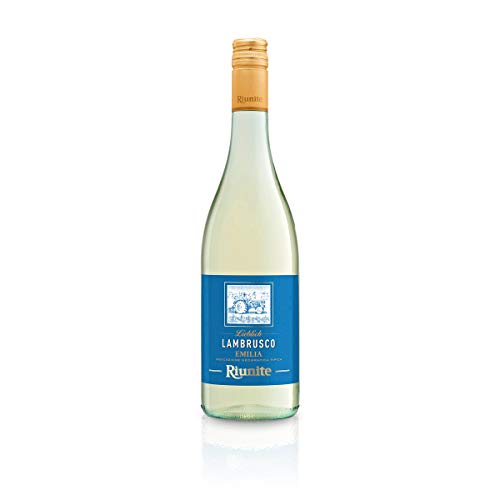 Lambrusco bianco RIUNITE dolce Dell`Emilia DOC 0,75 L - Vino Frizzante - Weißer Süßer Perlwein 7,5% Vol. aus Italien von Cantine Riunite & CIV