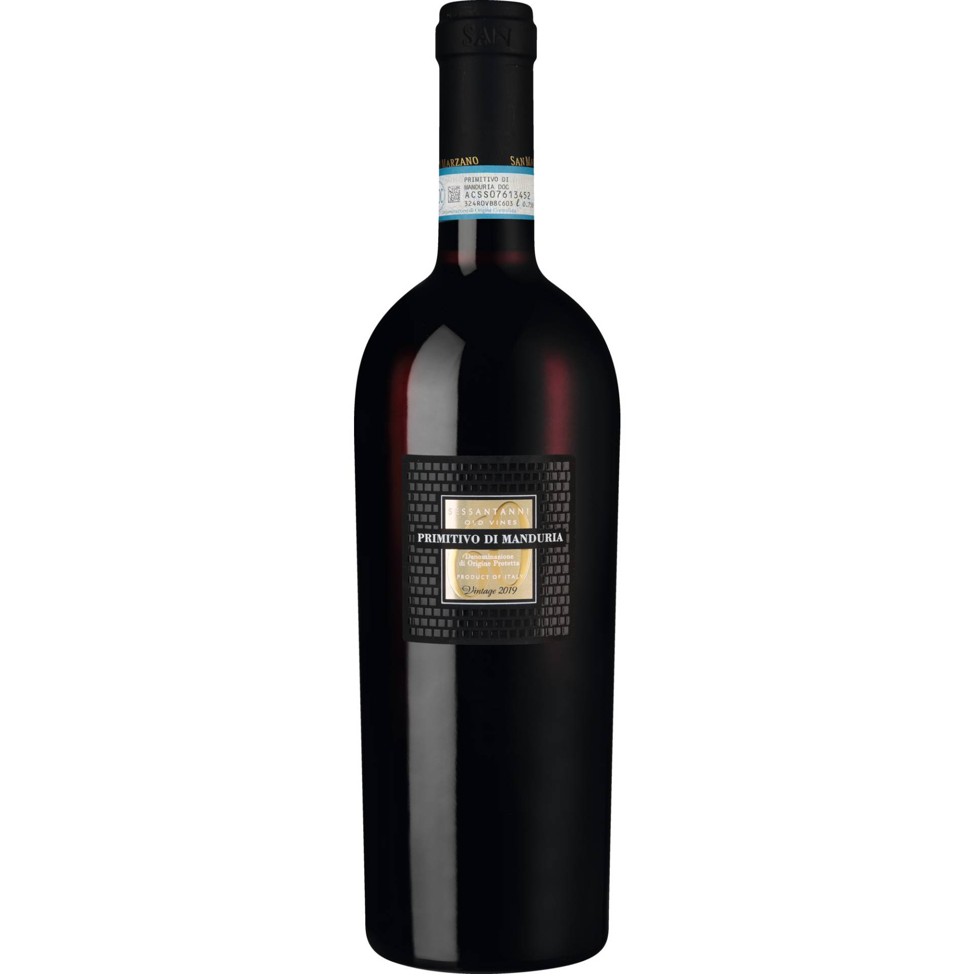 Sessantanni, Primitivo di Manduria DOC, Apulien, 2019, Rotwein Sessantanni, Primitivo di Manduria DOC, Apulien, 2019, Rotwein von Cantine San Marzano, San Marzano di S.G., Italy