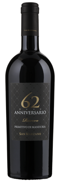 Anniversario 62 Primitivo di Manduria Riserva - 2018 - Cantine San Marzano - Italienischer Rotwein von Cantine San Marzano