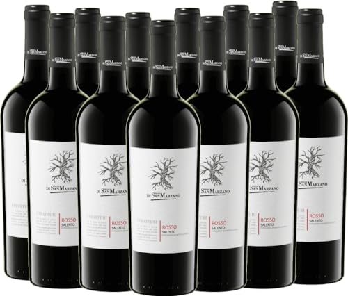 I Tratturi Rosso Cantine San Marzano Rotwein 12 x 0,75l VINELLO - 12 x Weinpaket inkl. kostenlosem VINELLO.weinausgießer von Cantine San Marzano
