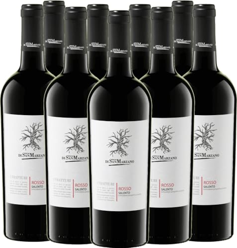 I Tratturi Rosso Cantine San Marzano Rotwein 9 x 0,75l VINELLO - 9 x Weinpaket inkl. kostenlosem VINELLO.weinausgießer von Cantine San Marzano