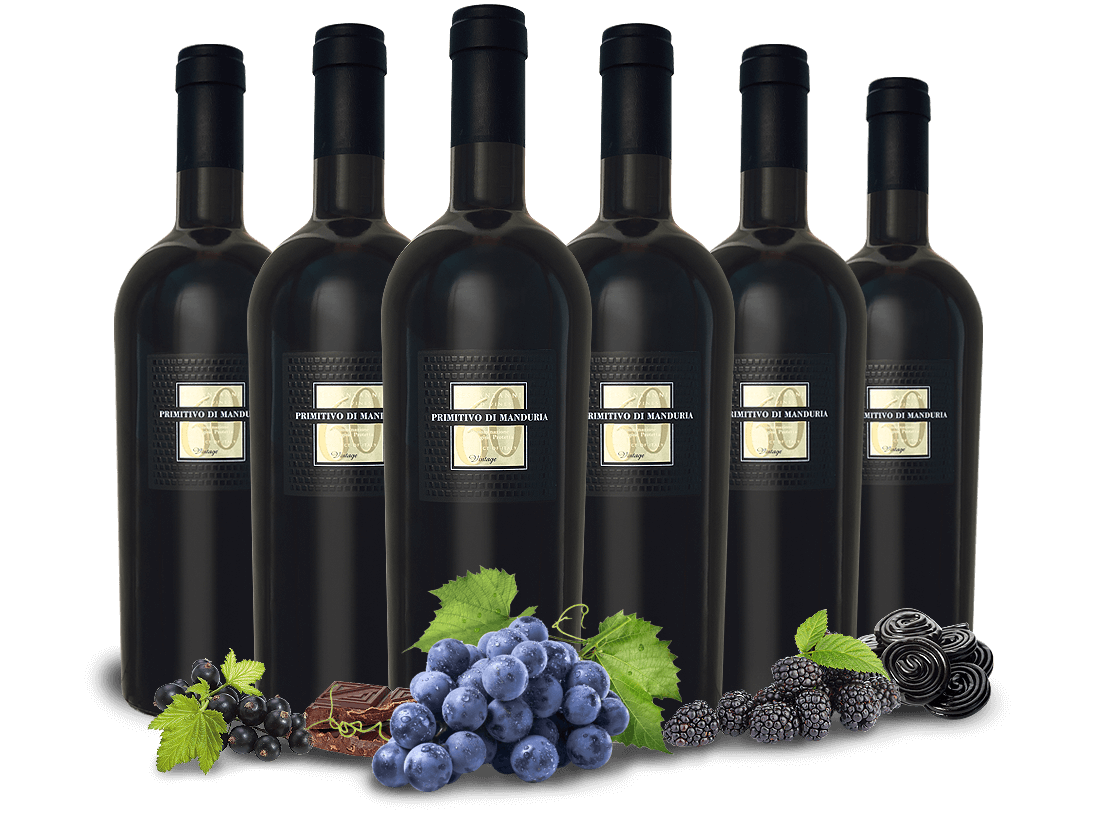 Vorteilspaket 6 Flaschen Sessantanni Primitivo di Manduria DOC von San Marzano