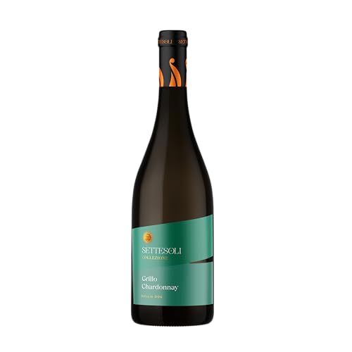 Settesoli Grillo Chardonnay vegan – Trockene fruchtige Weißwein Cuvee aus Sizilien (1 x 0,75L) von Settesoli