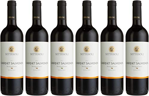 Settesoli Cabernet Sauvignon vegan – Trockener körperreicher Rotwein aus Sizilien (6 x 0,75L) von Cantine Settesoli