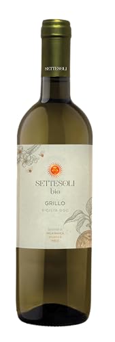 Settesoli Grillo BIO vegan – Trockener fruchtiger Weißwein aus Sizilien (1 x 0,75L) von Cantine Settesoli