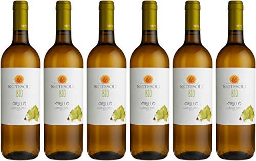 Settesoli Grillo BIO vegan – Trockener fruchtiger Weißwein aus Sizilien (6 x 0,75L) von Cantine Settesoli