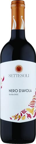 Settesoli Nero d'Avola vegan– Trockener würziger Rotwein aus Sizilien (6 x 0,75L) von Settesoli