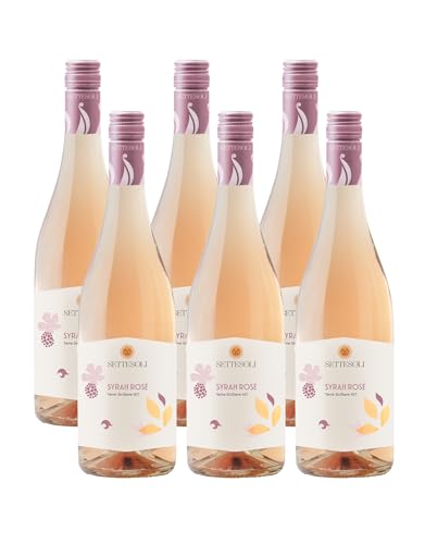 Settesoli Syrah Rosé vegan – Trockener leichter Roséwein aus Sizilien (6 x 0,75L) von Settesoli