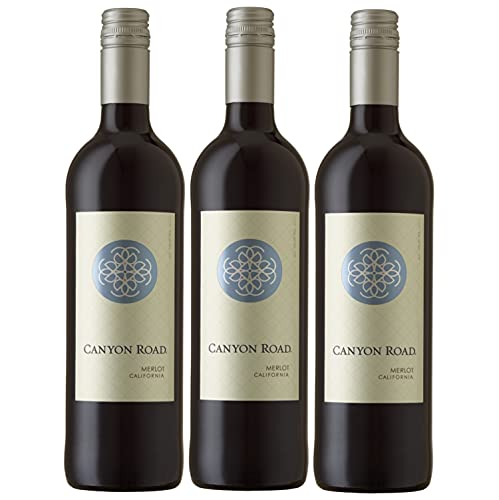 Canyon Road Merlot Rotwein Wein halbtrocken Kalifornien (3 Flaschen) von Canyon Road Winery