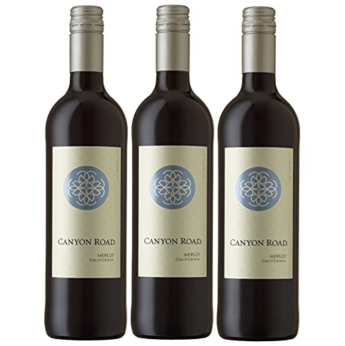 Canyon Road Merlot Rotwein Wein halbtrocken Kalifornien (3 Flaschen) von GREAT BRITISH TRADING LIMITED