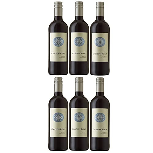 Canyon Road Merlot Rotwein Wein halbtrocken Kalifornien (6 Flaschen) von Canyon Road Winery