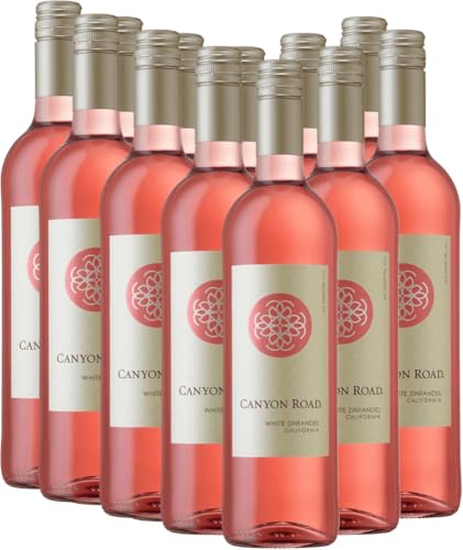 White Zinfandel Rosé Canyon Road Roséwein 12 x 0,75l VINELLO - 12 x Weinpaket inkl. kostenlosem VINELLO.weinausgießer von Canyon Road Winery
