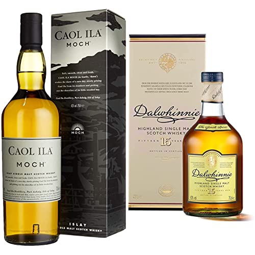 Caol Ila Moch | Islay Single Scotch Malt Whisky | 43% vol | 700ml & Dalwhinnie 15 Jahre | mit Geschenkverpackung | Preisgekrönter, aromatischer Single Malt Scotch Whisky | 43% vol | 700ml von Caol Ila