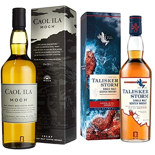 Caol Ila Moch Islay Single Scotch Malt Whisky 43% vol 700ml & Talisker Storm Single Malt Scotch Whisky Ausgezeichneter, aromatischer Single Malt 45.8% vol 700ml von Caol Ila